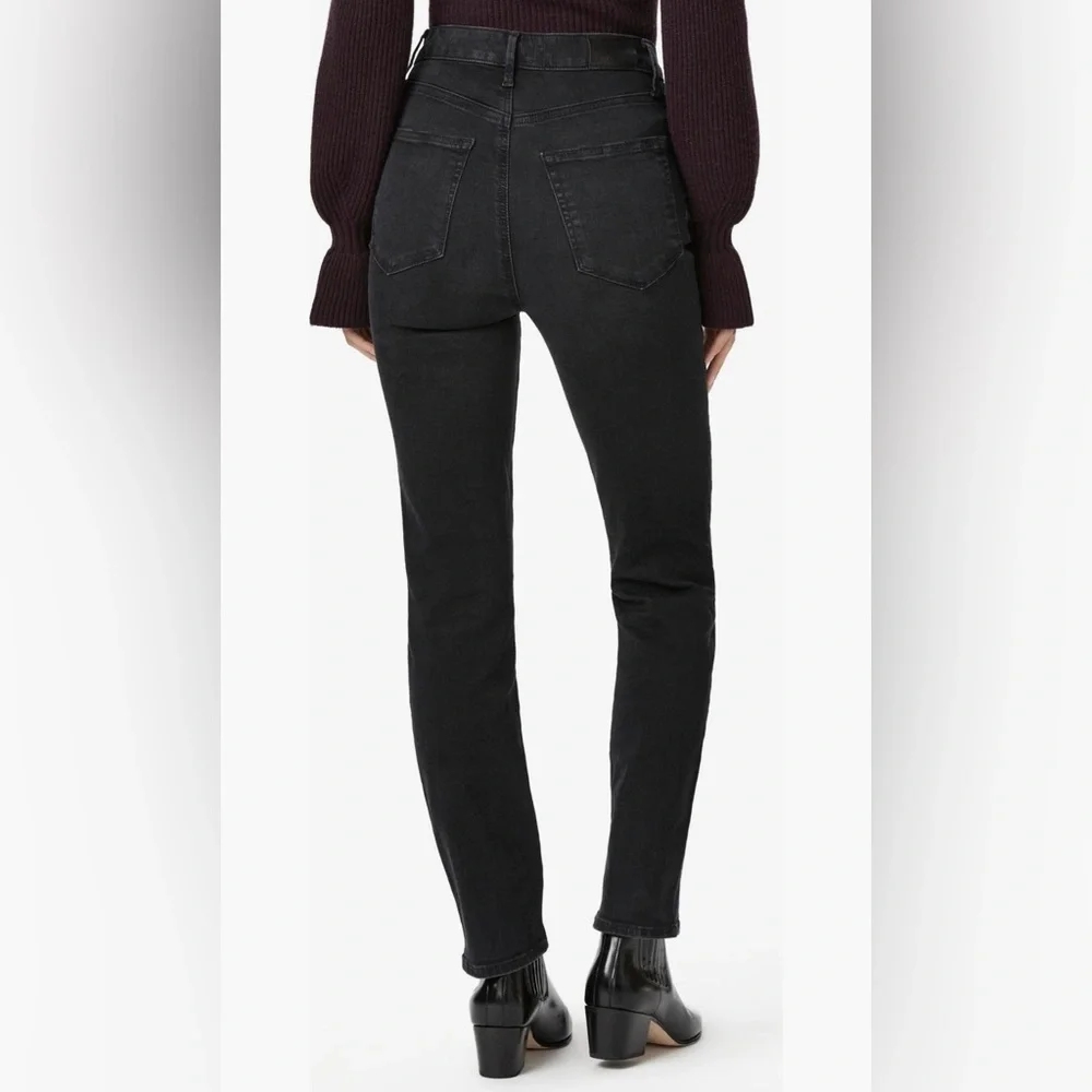 Paige Cindy Pintuck Ultra High Waisted Straight Leg Jeans - Picture 2 of 5